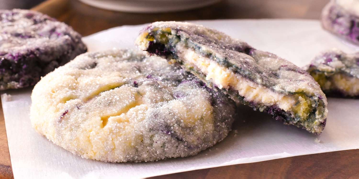 Lemon and Blueberry Sauce Surprise Cookies Recipe