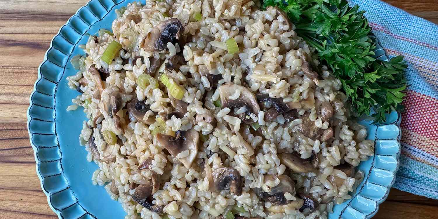 Leftover Brown Rice and Mushroom Pilaf Recipe