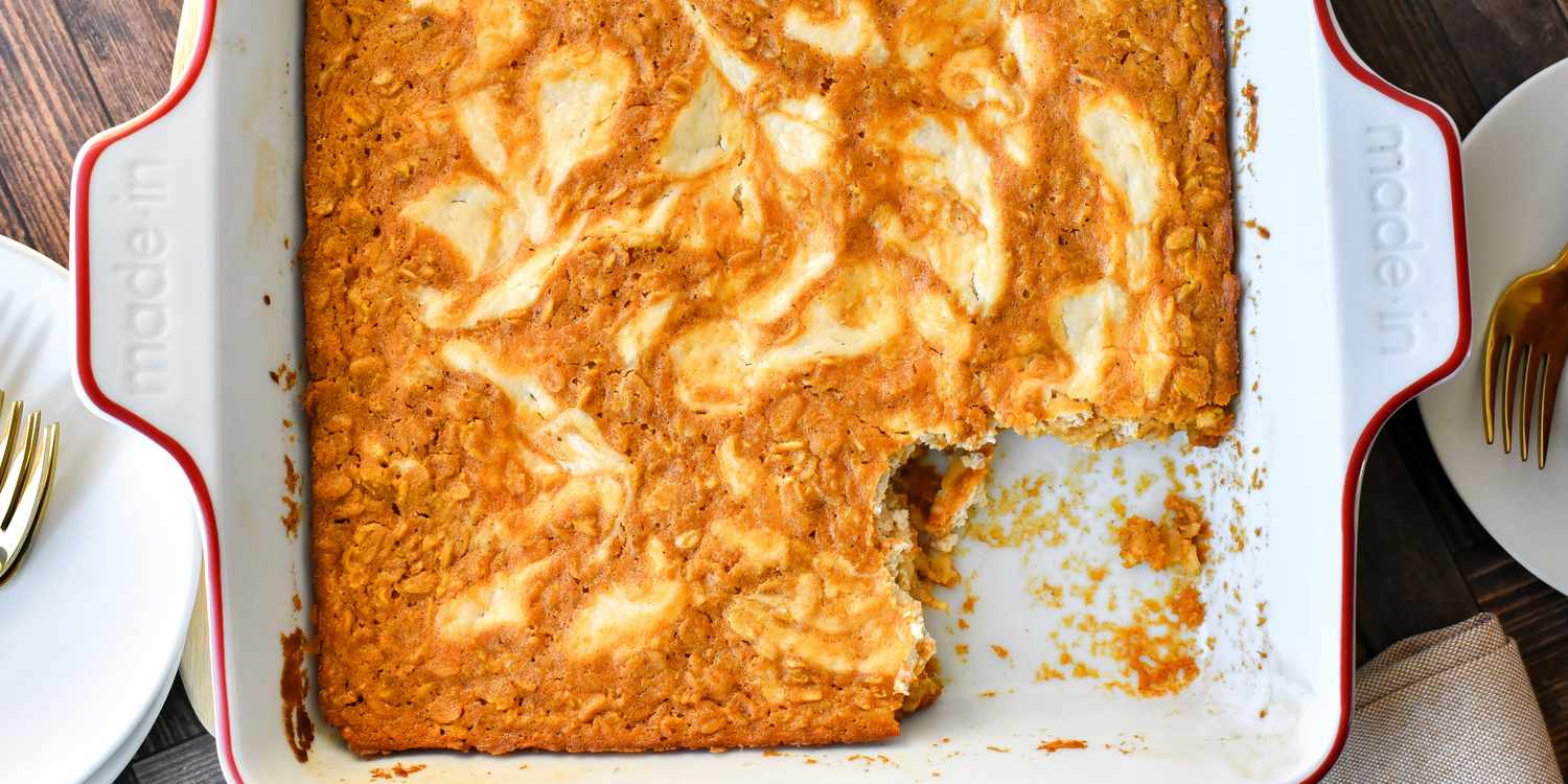 Baked Pumpkin Cheesecake Oatmeal Recipe