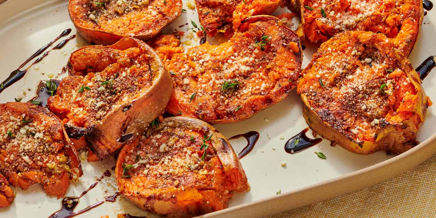 Mediterranean Smashed Sweet Potatoes Recipe