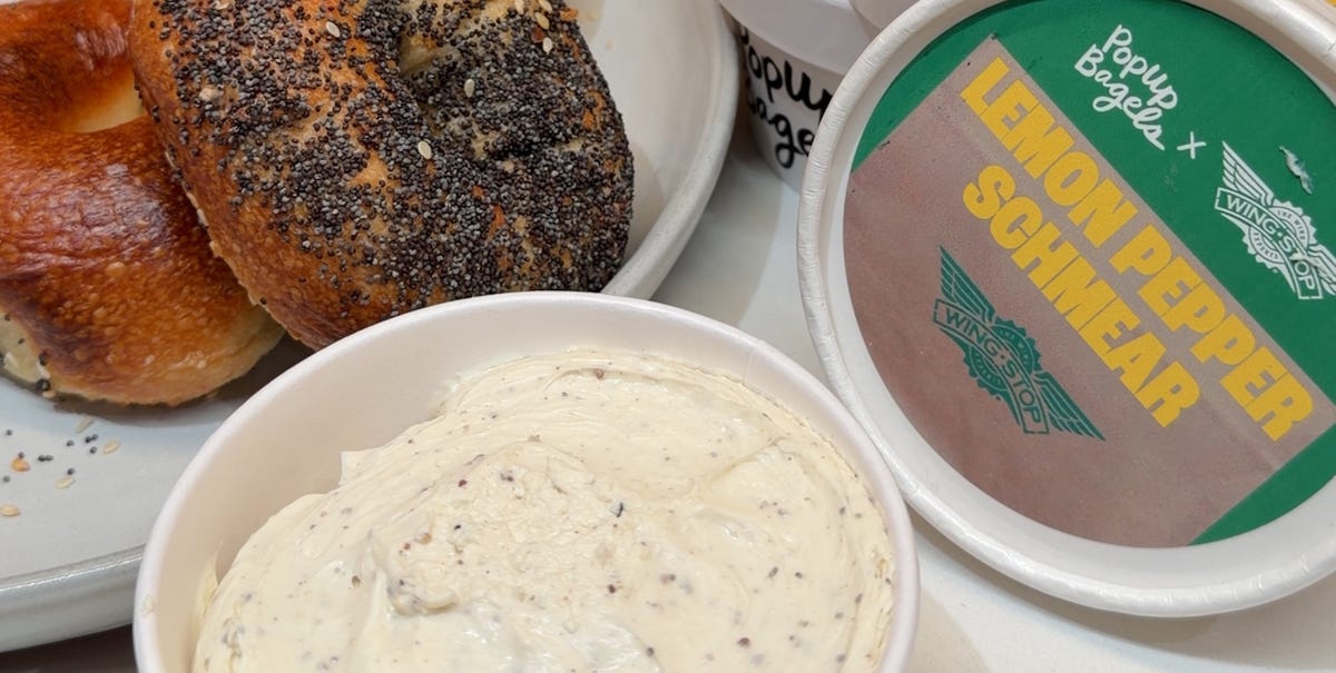 Wingstop & PopUp Bagels Dropped Lemon Pepper Cream Cheese For Your Super Bowl Breakfast