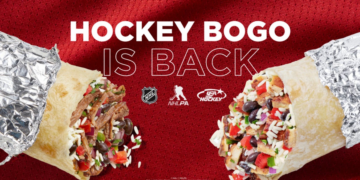 Chipotle Brings Back Hockey Jersey BOGO For Playoffs